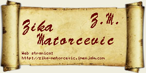 Žika Matorčević vizit kartica